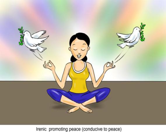 Irenic promoting peace