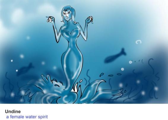 Undine a female water spirit